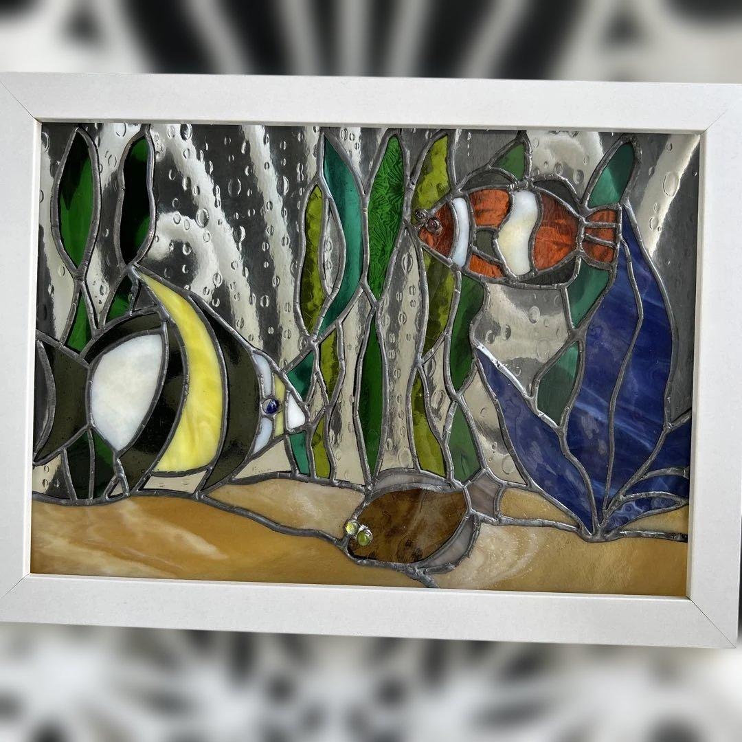 ステンドグラスパネルお魚ワールド
