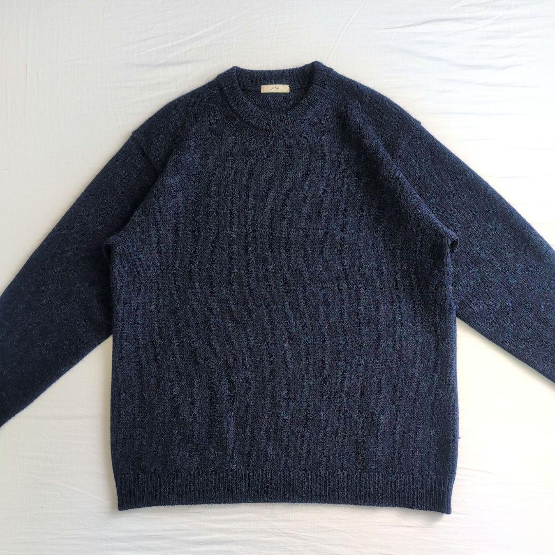 ATON エイトン WOOL MOHAIR CREWNECK SWEATER