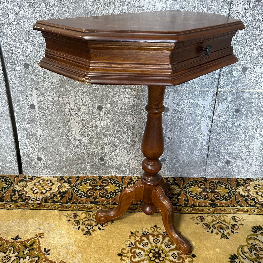 galooon꧁象嵌家具꧂コンソールテーブル サイド 象嵌 猫脚 飾り台