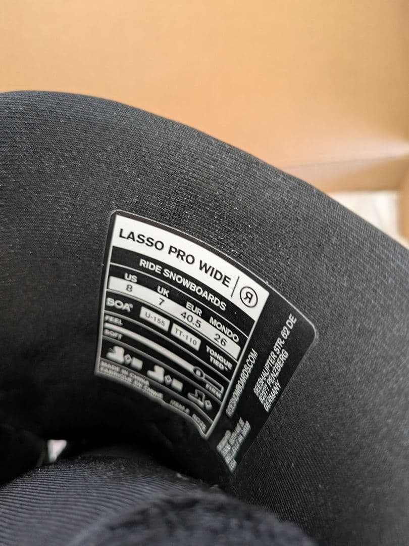 【新品】RIDE LASSO PRO WIDE スノーボードブーツ 26.0cm
