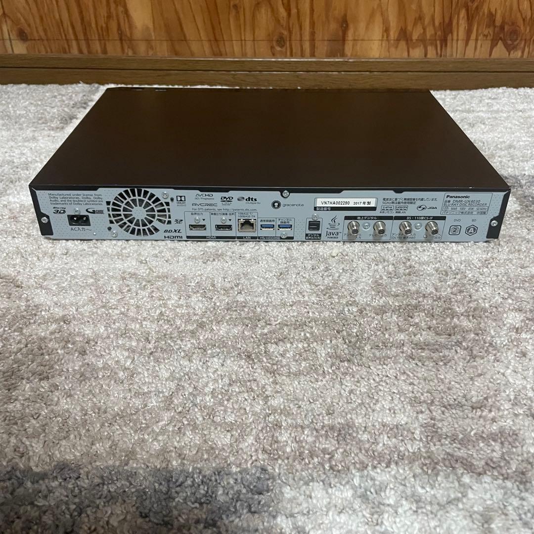 PANASONIC✨ブルーレイレコーダー DMR-UX4030 リモコン無し