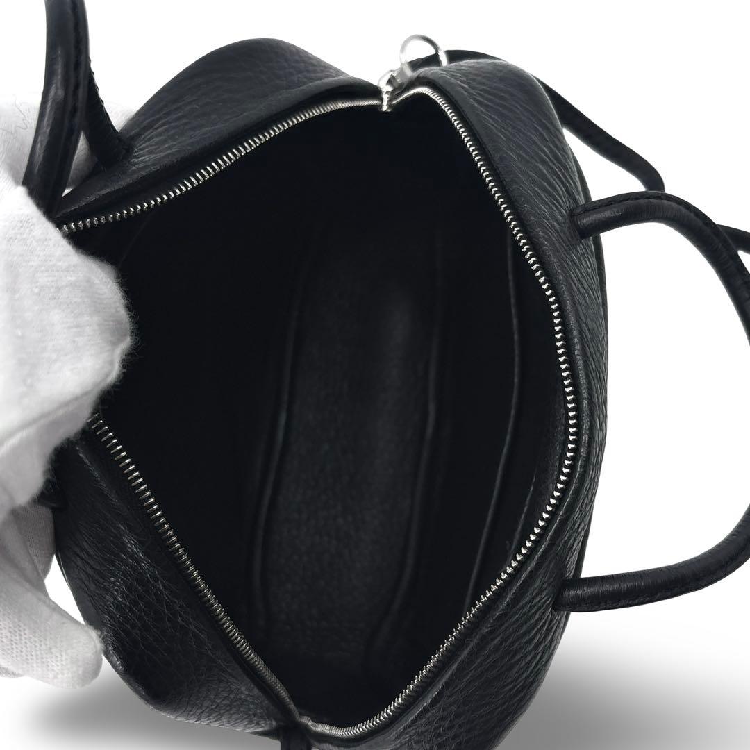 【未使用級　極美品】Aeta アエタ 2WAY　ショルダーバッグ 　シボ革　黒