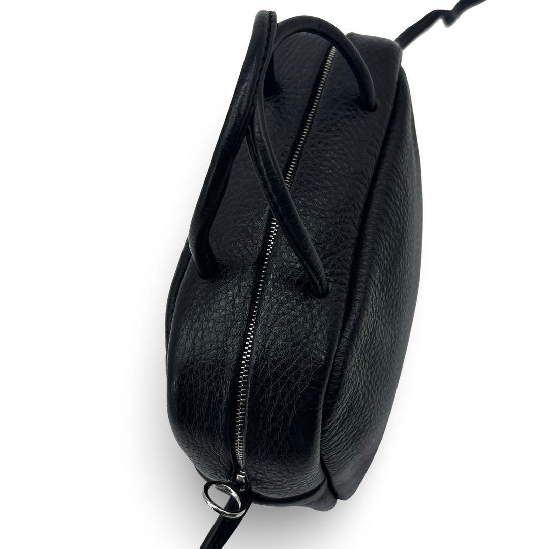 【未使用級　極美品】Aeta アエタ 2WAY　ショルダーバッグ 　シボ革　黒