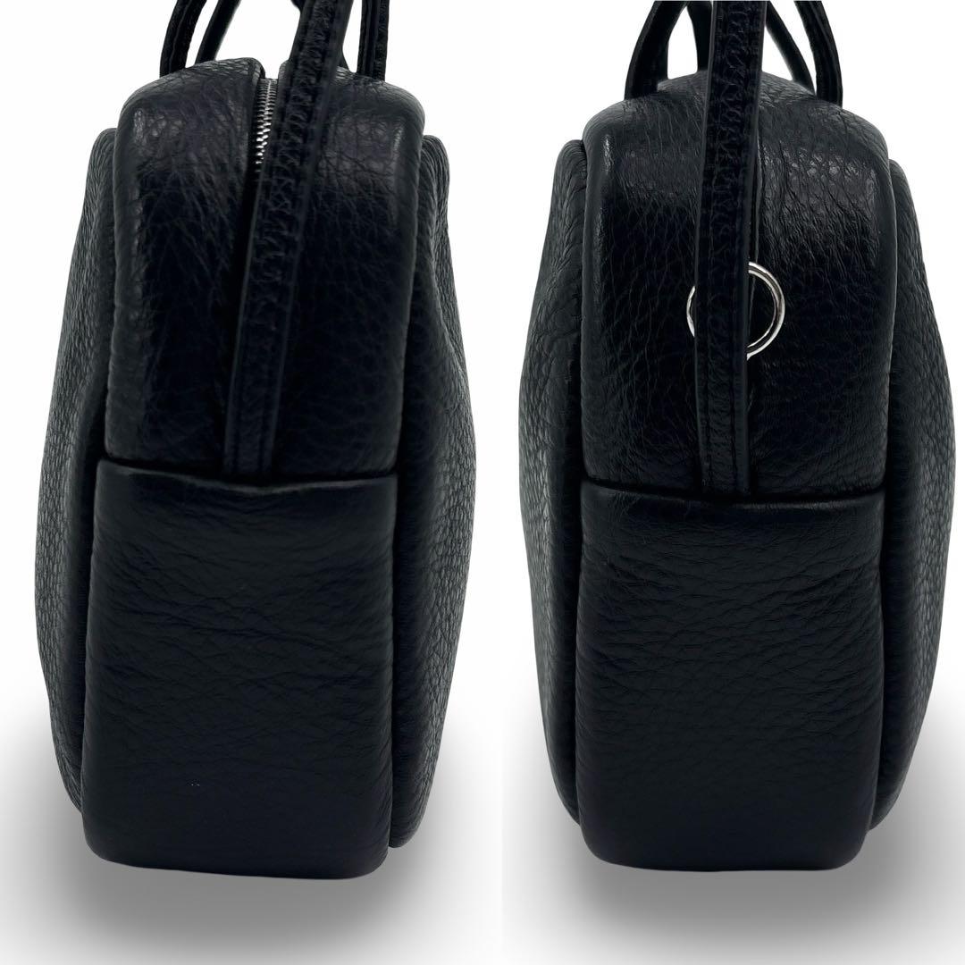 【未使用級　極美品】Aeta アエタ 2WAY　ショルダーバッグ 　シボ革　黒