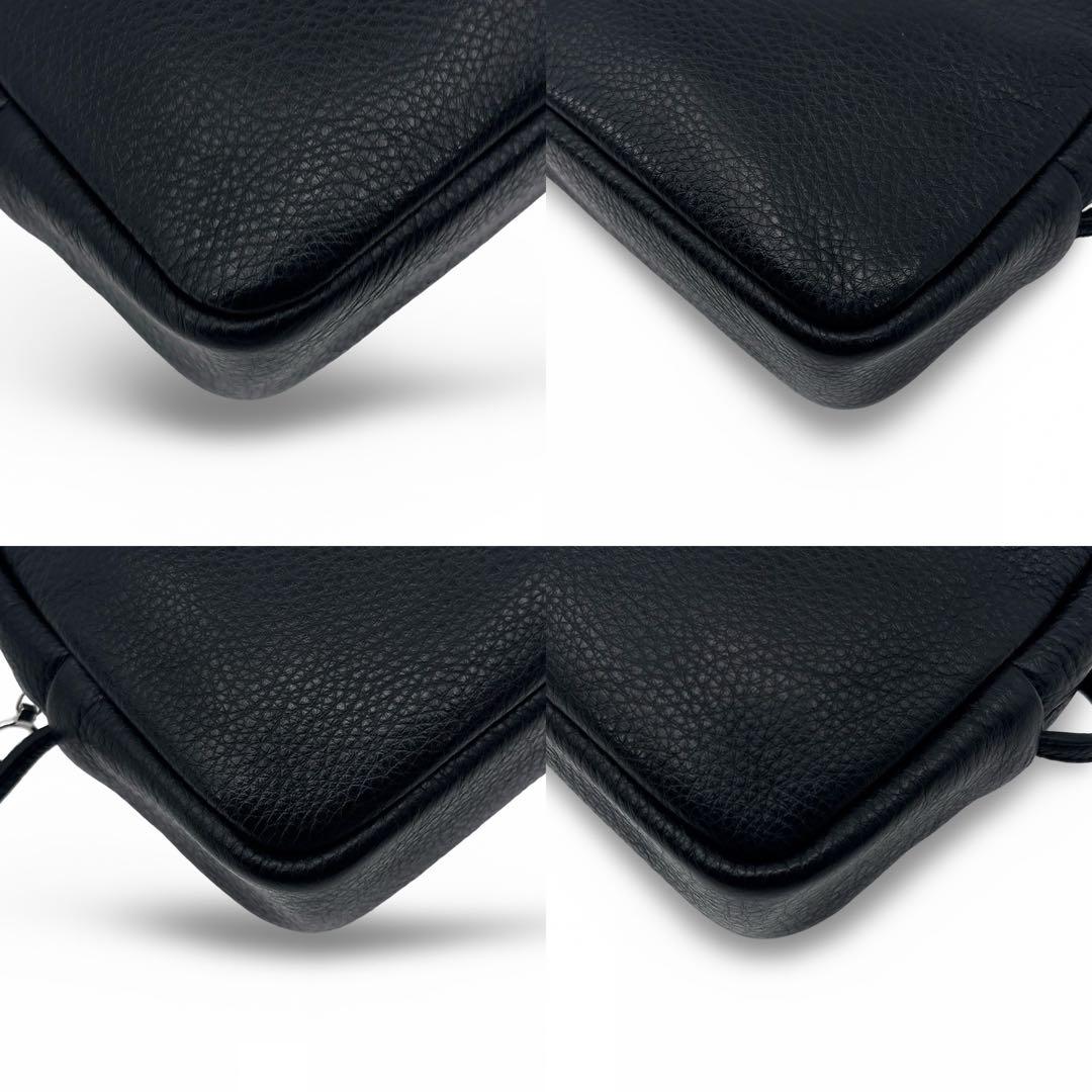 【未使用級　極美品】Aeta アエタ 2WAY　ショルダーバッグ 　シボ革　黒