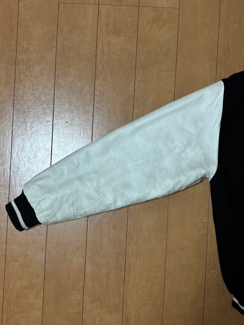 OLD STUSSY Big4 スタジャン M ホワイト