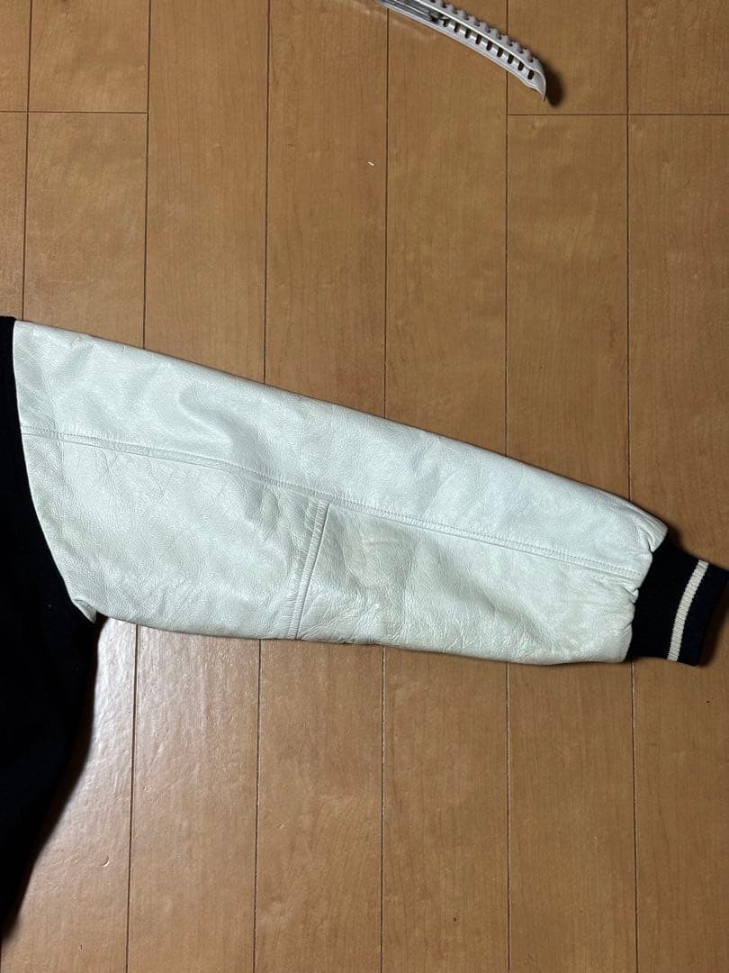 OLD STUSSY Big4 スタジャン M ホワイト