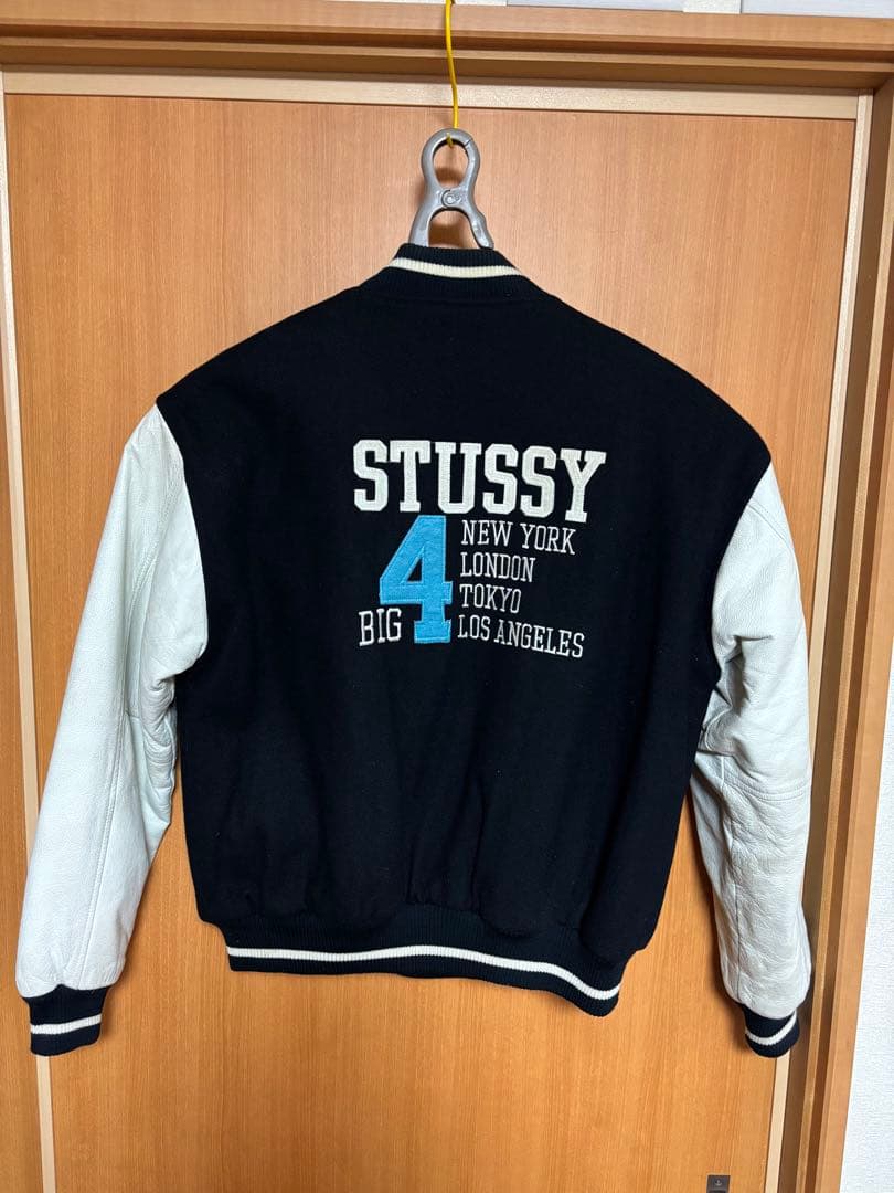 OLD STUSSY Big4 スタジャン M ホワイト