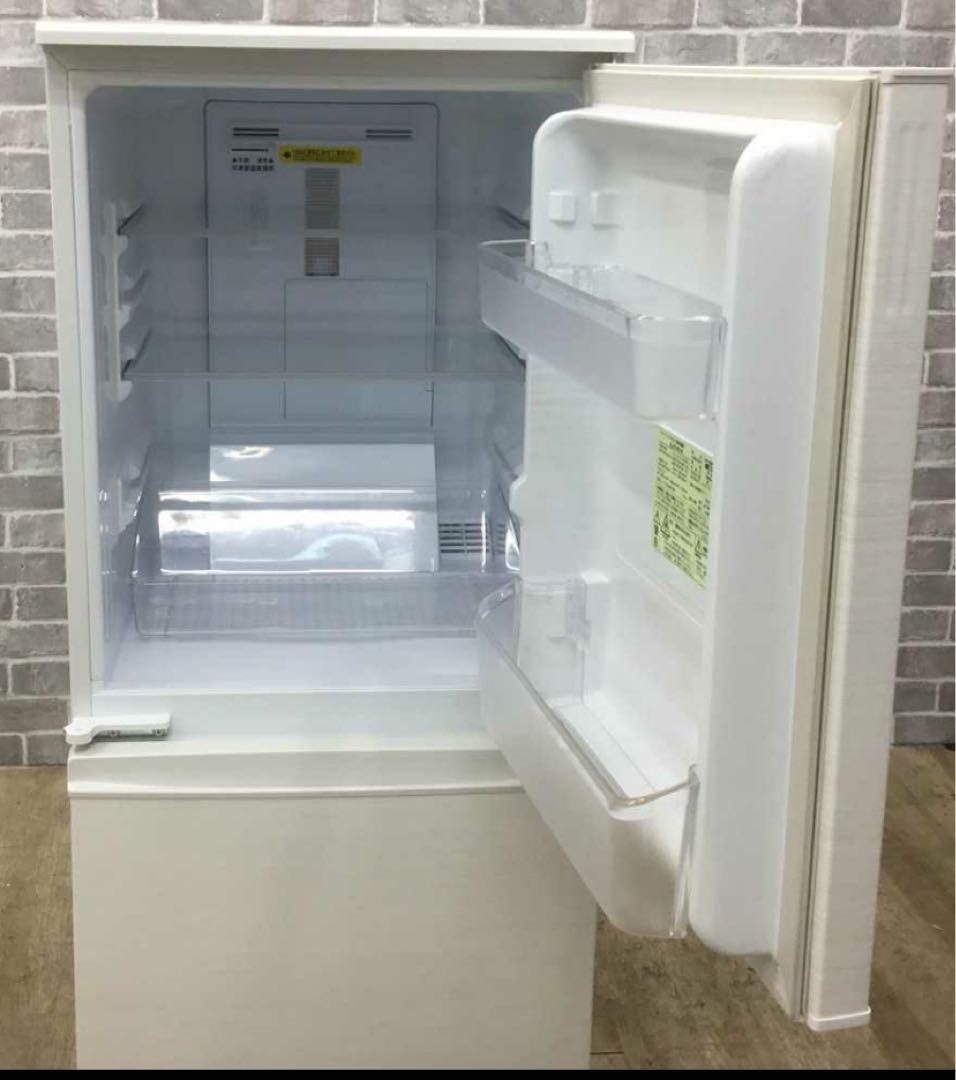 SHARP 冷凍冷蔵庫 137L【2019年製】SJ-D14E-W ホワイト