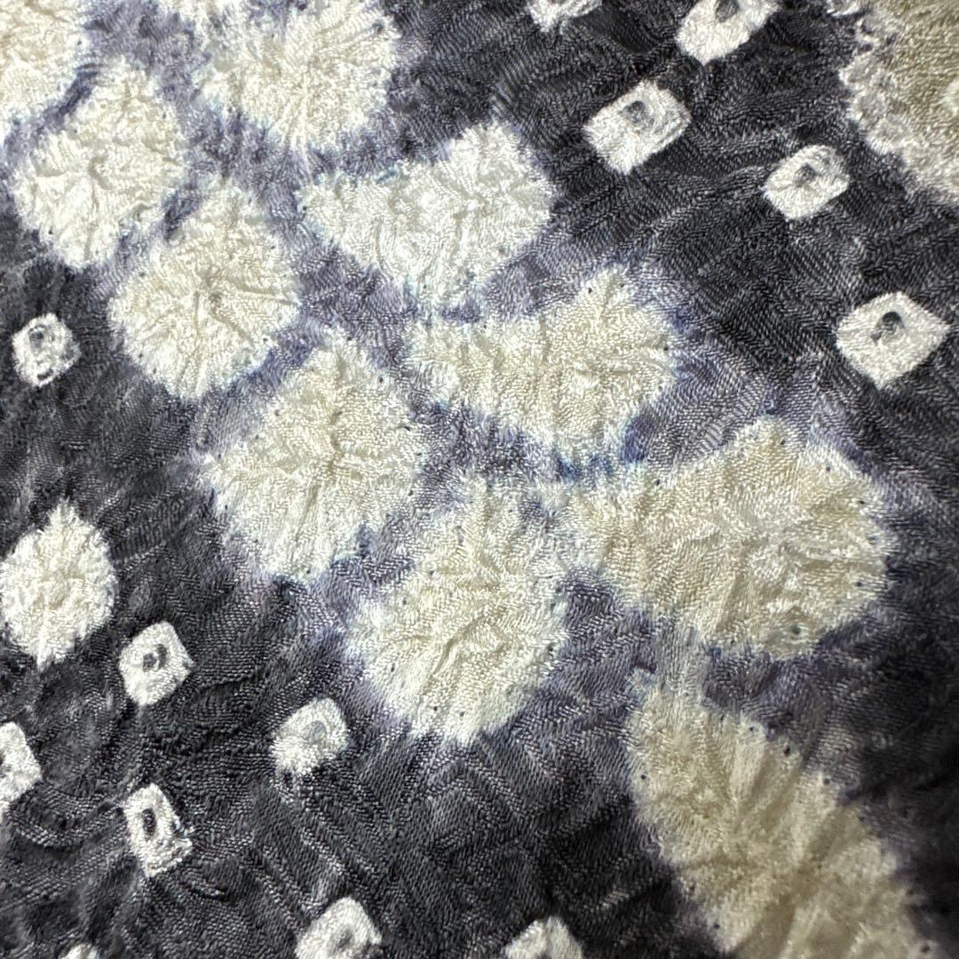 藤娘きぬたや 薄グレー 総絞り 下り藤 訪問着