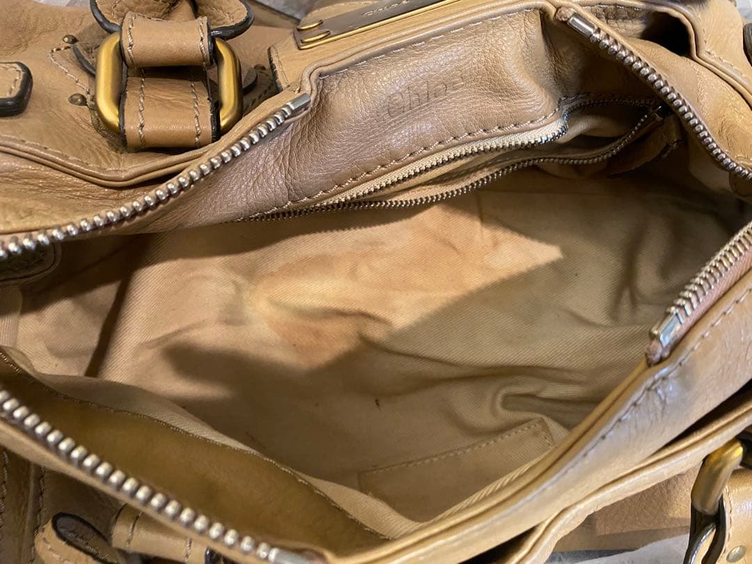 Chloe パディントン　ベージュ レザー