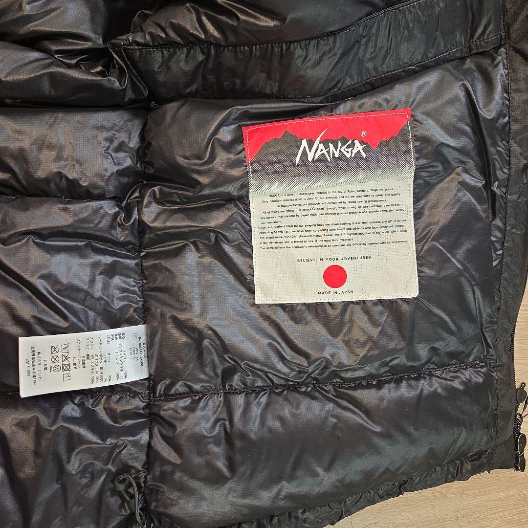 NANGA ブラックライトダウンジャケットミカミ LLサイズ