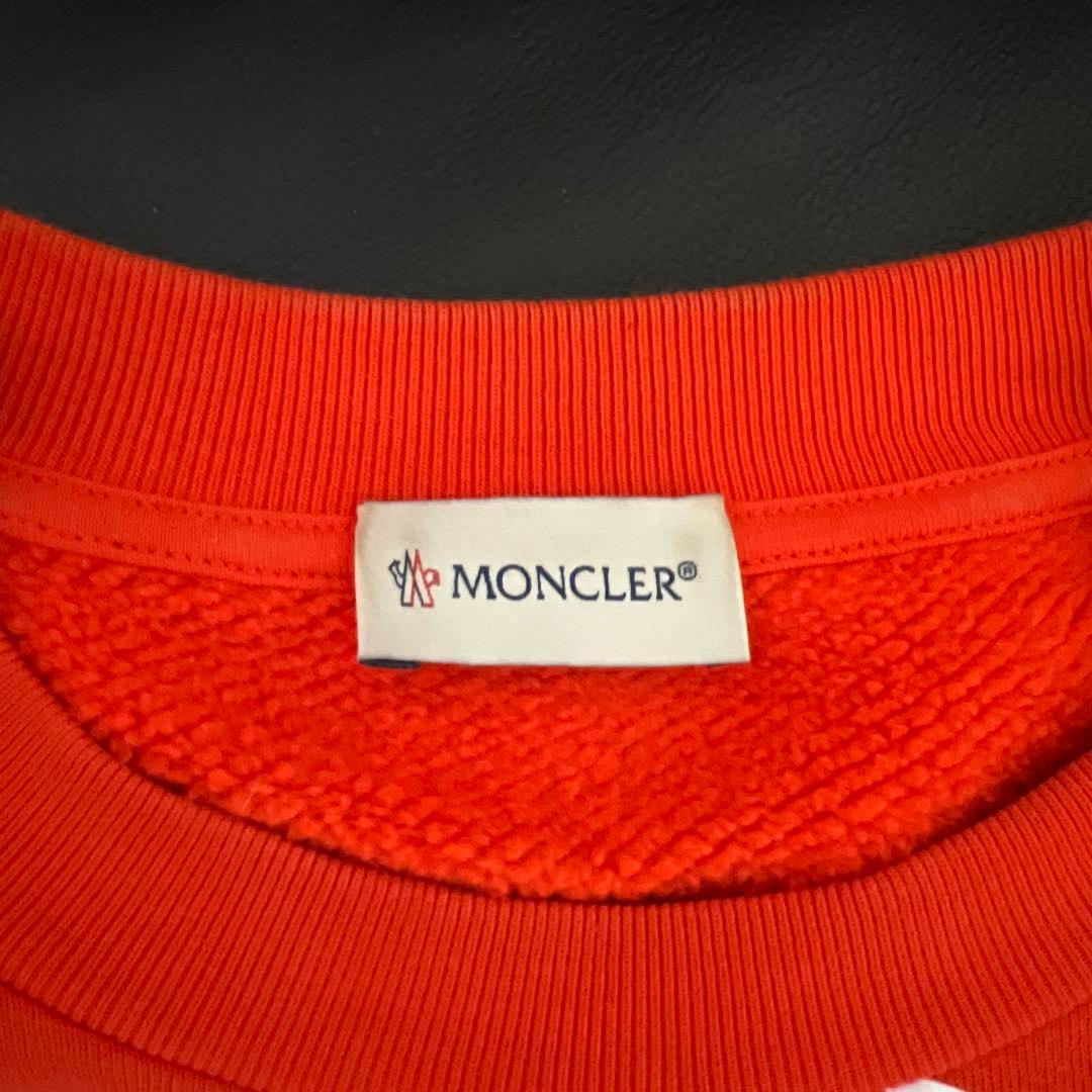 モンクレール SWEATSHIRT スウェット 裏起毛 ロゴ オレンジ