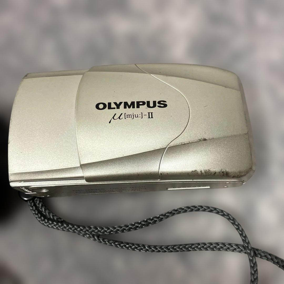 OLYMPUS μ II フィルムカメラ シルバー　オリンパス　ミュー　mju