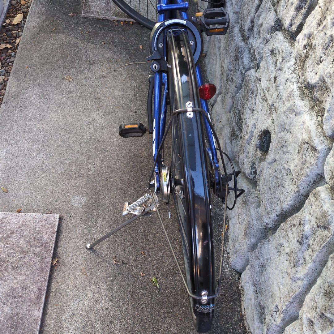 ブリヂストン シティサイクル 青 前バスケット付き