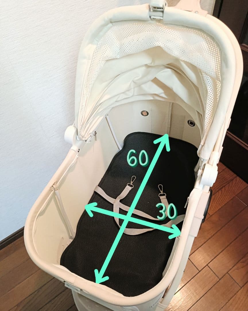 ✱美品✱ ペットカート クリーミーホワイト 分離型 軽量 折りたたみ 3輪