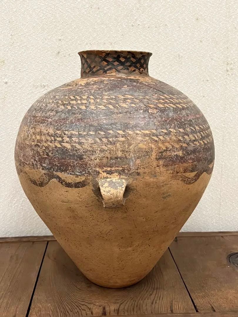 彩陶 【中国彩陶双耳大壷 アンダーソン土器/出土品】紀元前五千年