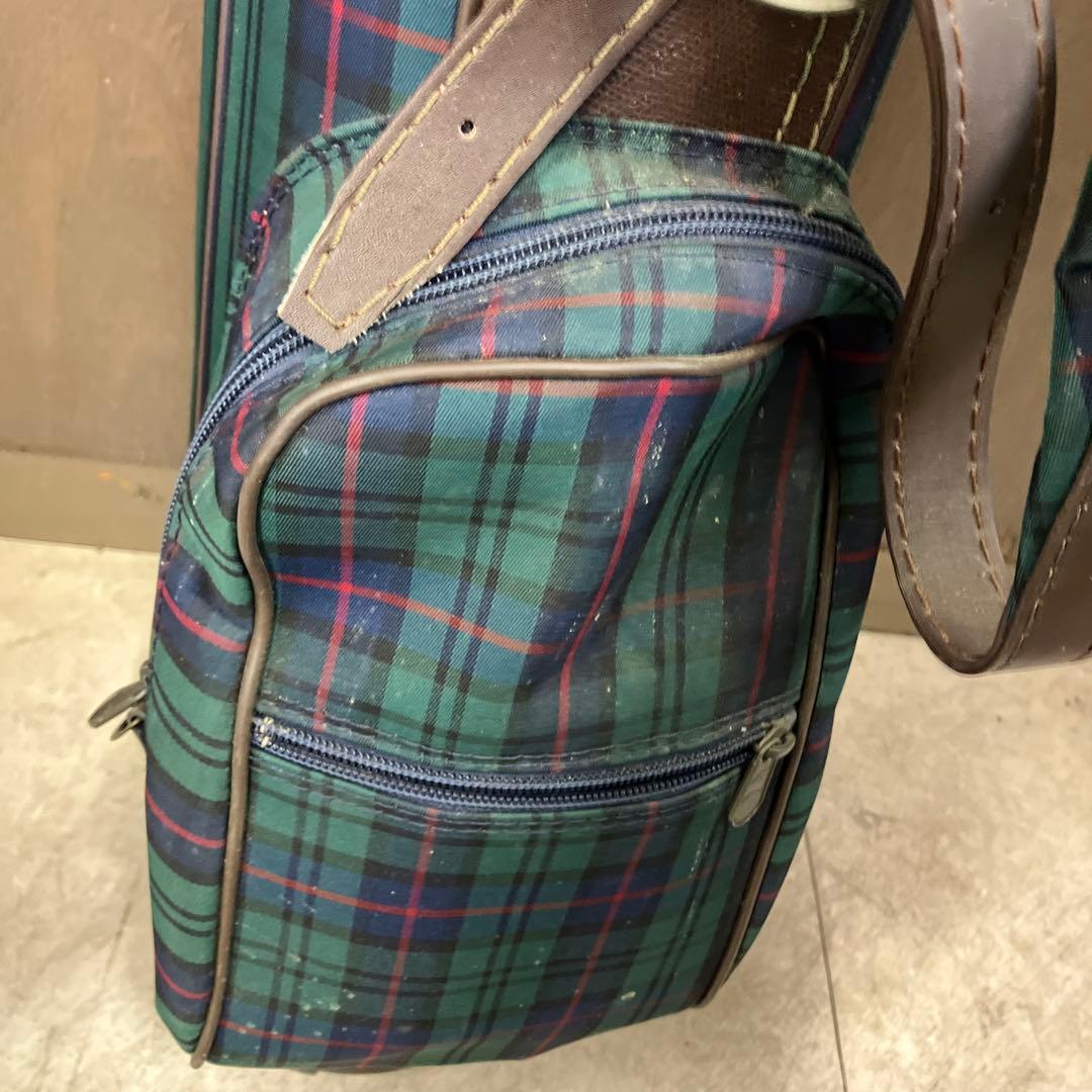 ミズノ レトロ タータンチェック柄 ゴルフバッグ キャディバッグ ゴルフ用品