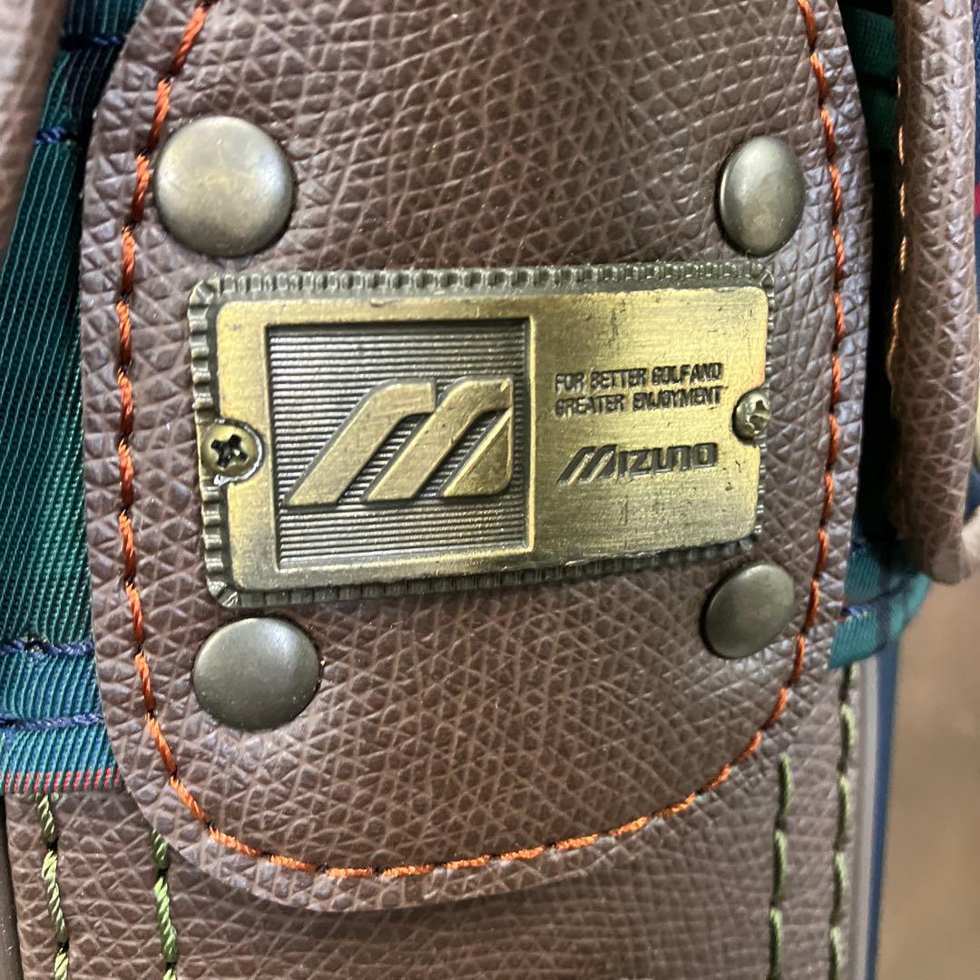 ミズノ レトロ タータンチェック柄 ゴルフバッグ キャディバッグ ゴルフ用品