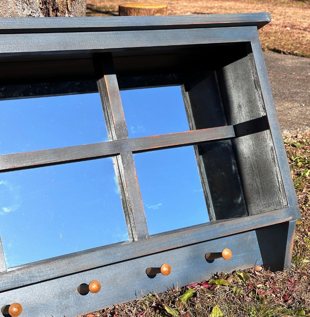 ビンテージ　シャドーボックス　ウォールシェルフ　W91cm　シャビーな佇まい！