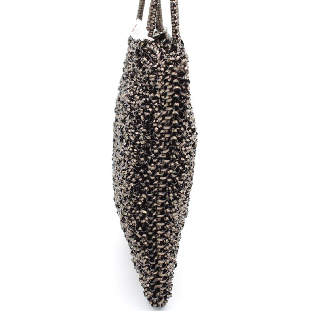 【極美品】ANTEPRIMA ワイヤー ハンドバッグ ブラック フラワーモチーフ