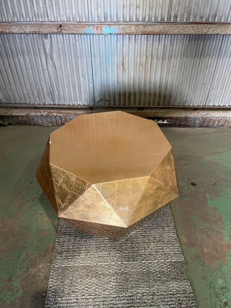 Francfranc サイドテーブル ダイヤモンド型 ゴールド