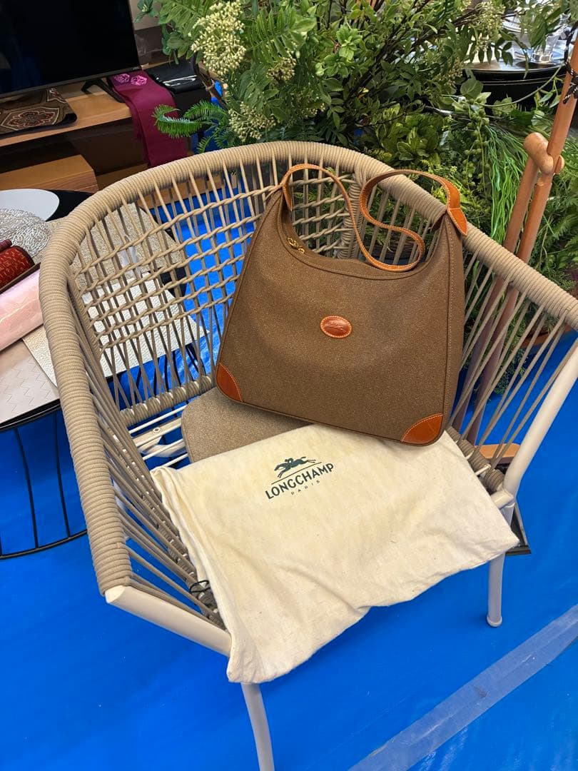 LONGCHAMP ブラウン ショルダーバッグ 保存袋付き