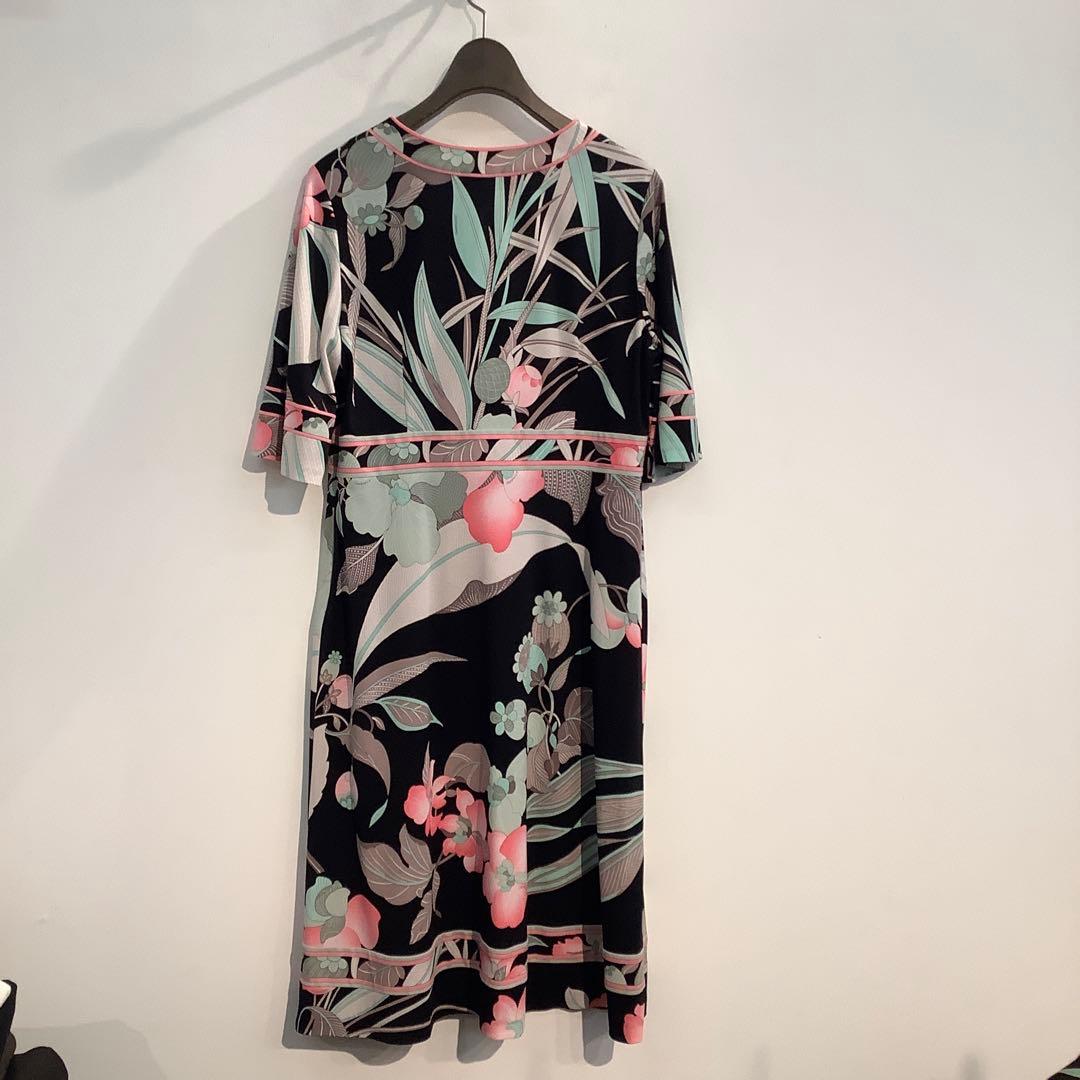 LEONARD FASHION レオナール　花柄ワンピース　サイズL