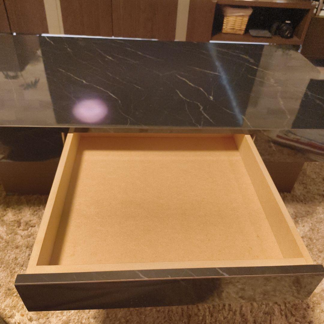 リビングテーブル 大理石✖︎木 高級感 手作り ウッドスタイル 机