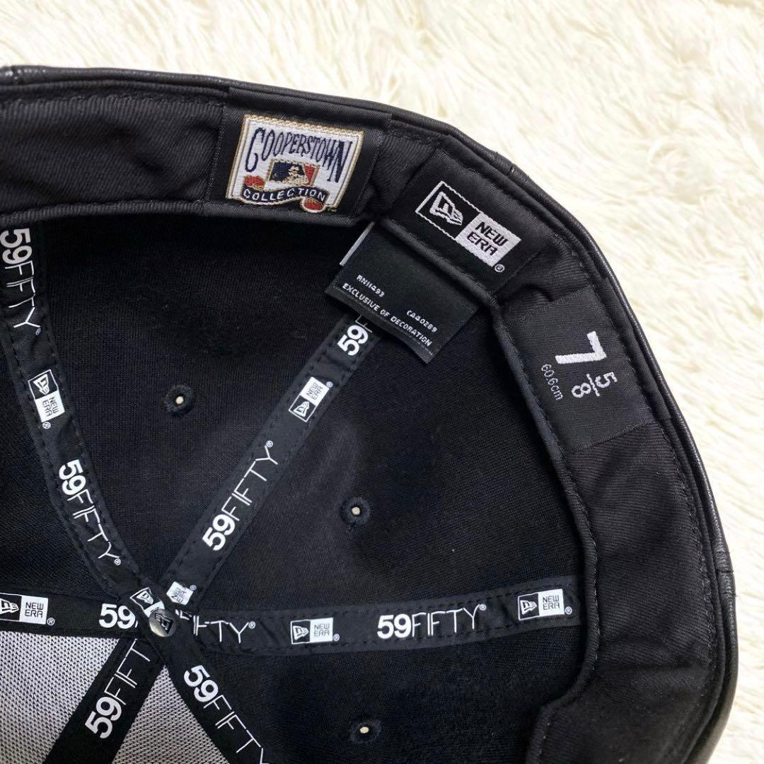 ✨未使用級✨NEW ERA ドジャース レザー LA立体3Dロゴ キャップ