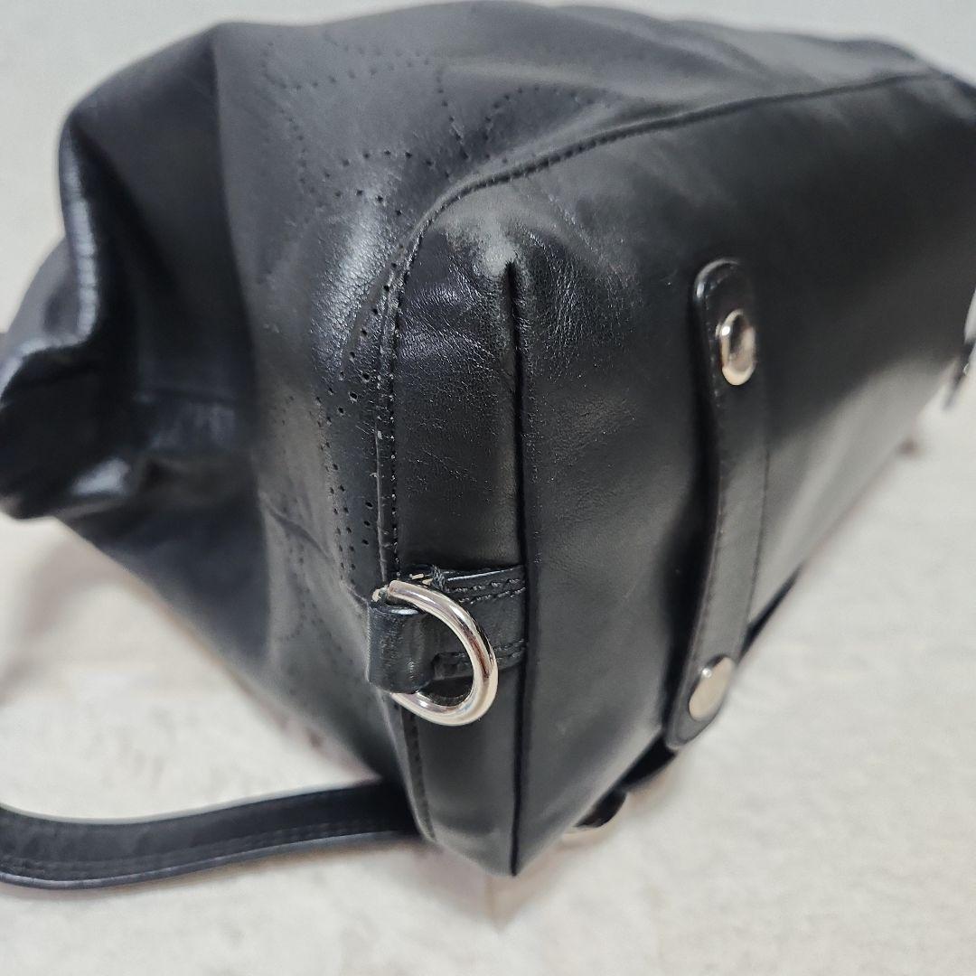 ☆美品☆COACH 2WAY 黒 レザー ショルダー ハンドバック F17130