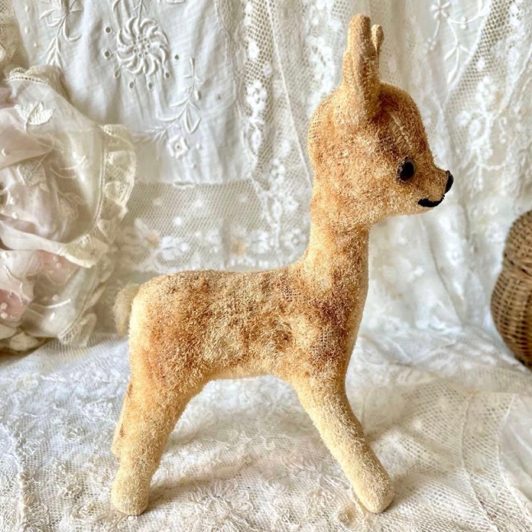 バンビぬいぐるみ3体セット　子鹿小鹿　　フランスアンティーク　ドイツヴィンテージ