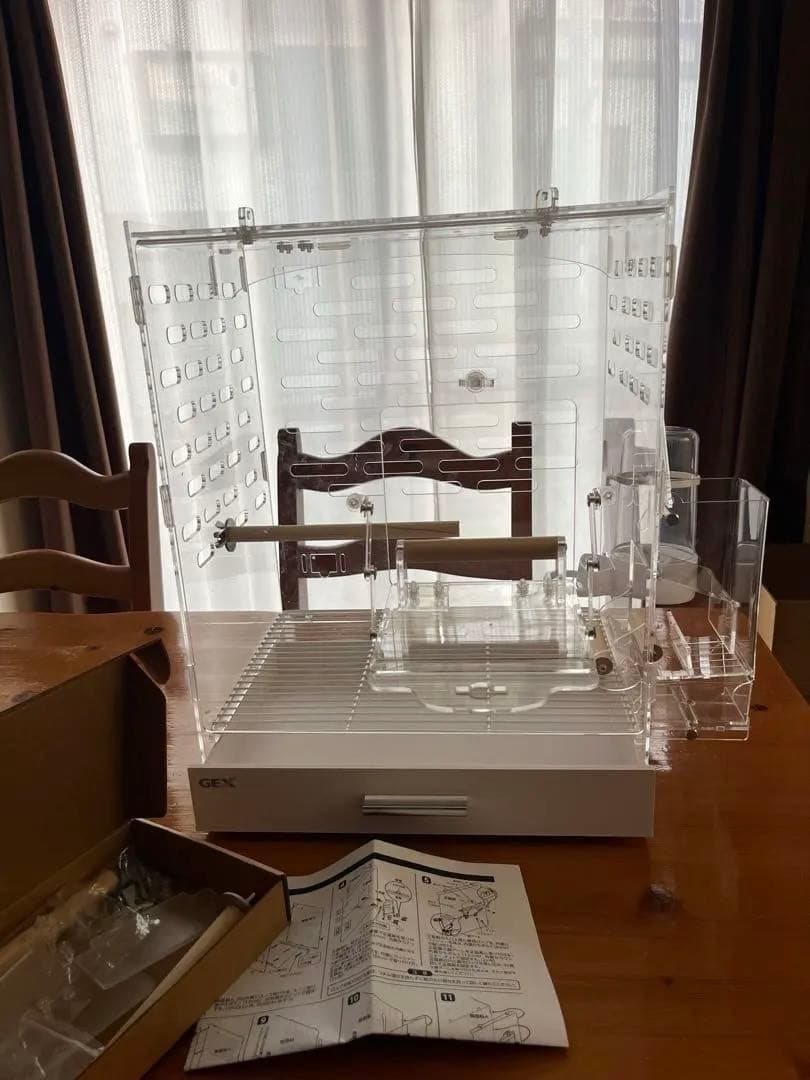 コトリウム350-Ⅱ 未使用　アクリル　鳥籠　鳥かご　透明　餌飛び防止