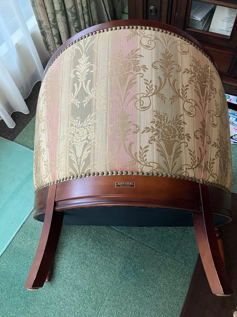 アンティーク　肘掛け　椅子1人掛け　英国風　家具の老舗マルニ　木工製