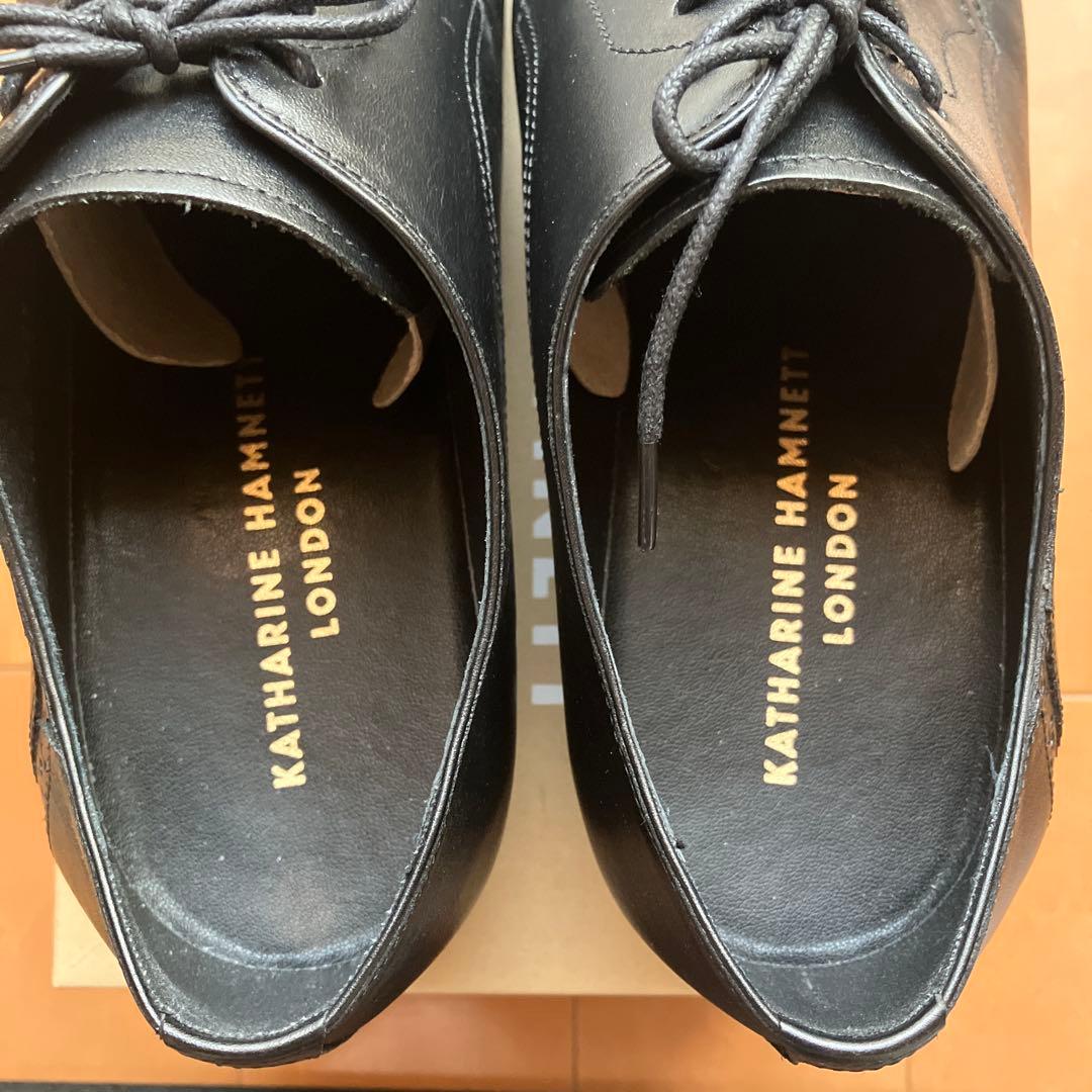 みやっちKATHARINE HAMNETT ブラックレザーシューズ