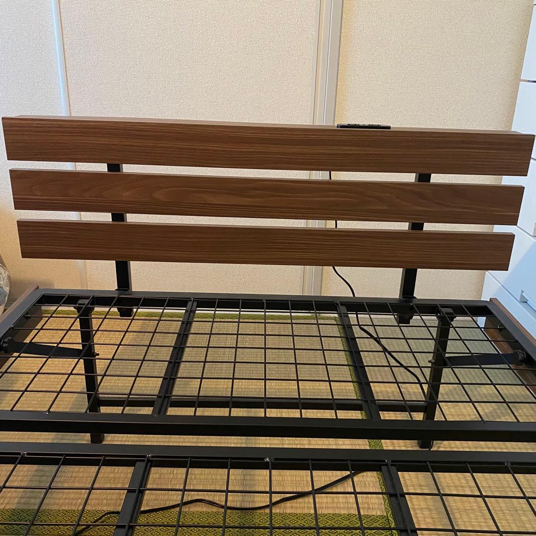 ベッドフレーム シングル コンセント付き