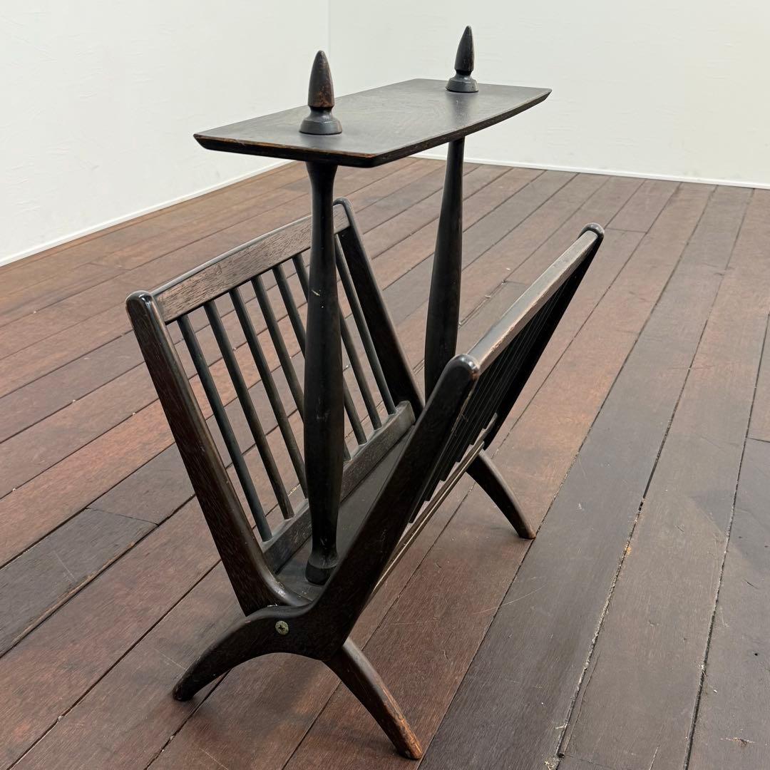 H112K70 マルニ木工 オールドマルニ マガジンラック付きサイドテーブル