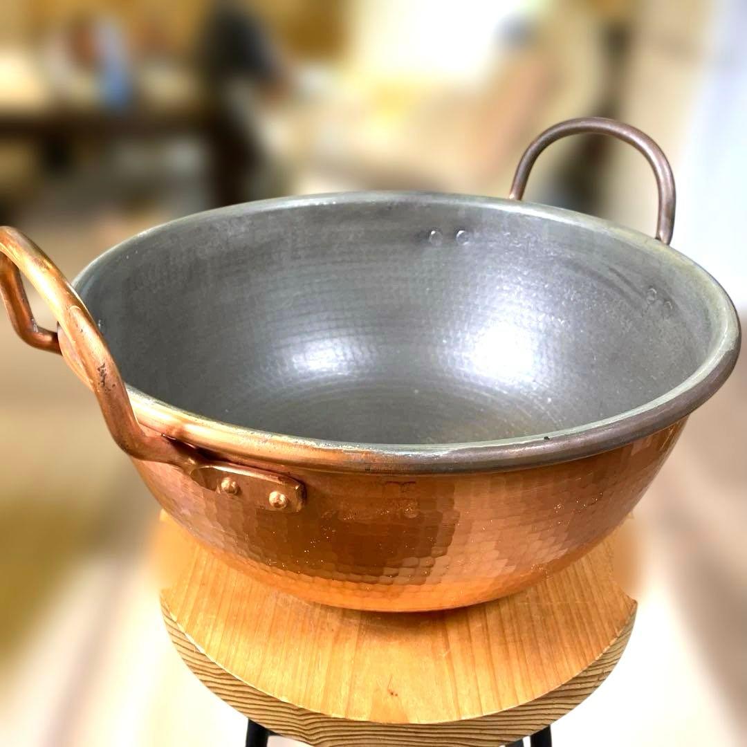 今だけ！ 期間限定！ さわり鍋 銅鍋 打出し カスタードクリーム あんこ ボウル