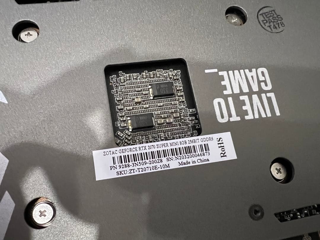 グラフィックボード・グラボ・ビデオカード ZOTAC RTX2070Super Mini 8GB