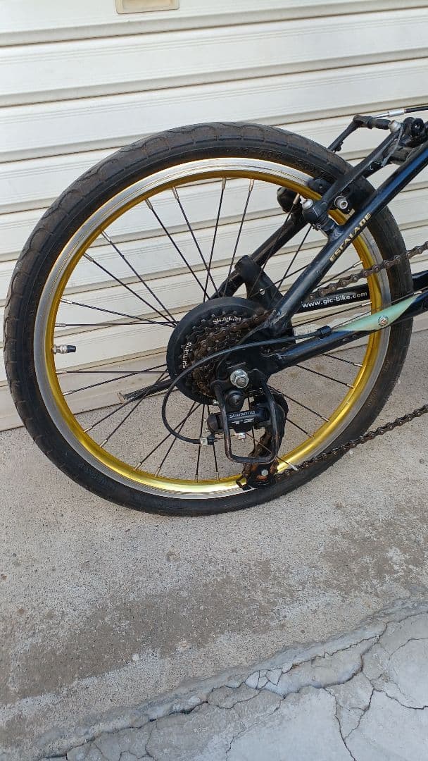 Cadillac 折りたたみ自転車 黒と金