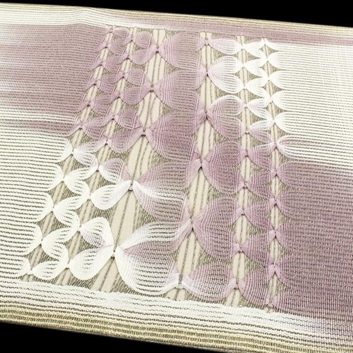 希少色　西陣織の名門【ひなや工房】　ニュアンスカラーの【手組み紐】　新品の袋帯