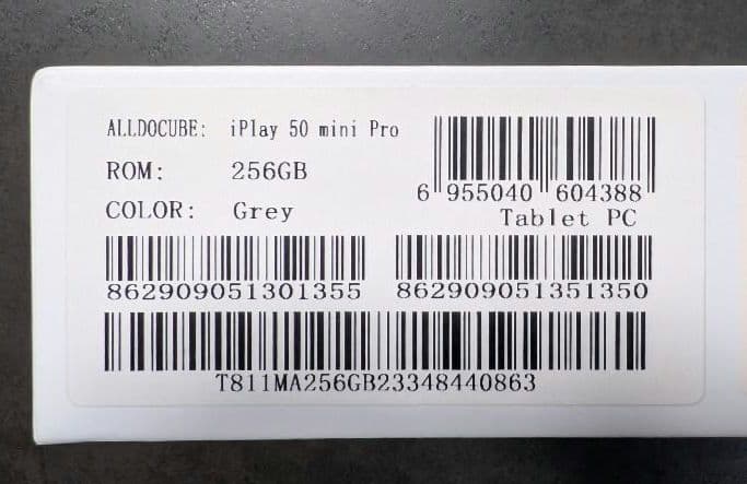 ALLDOCUBE iPlay 50 mini Pro 256GB simフリー