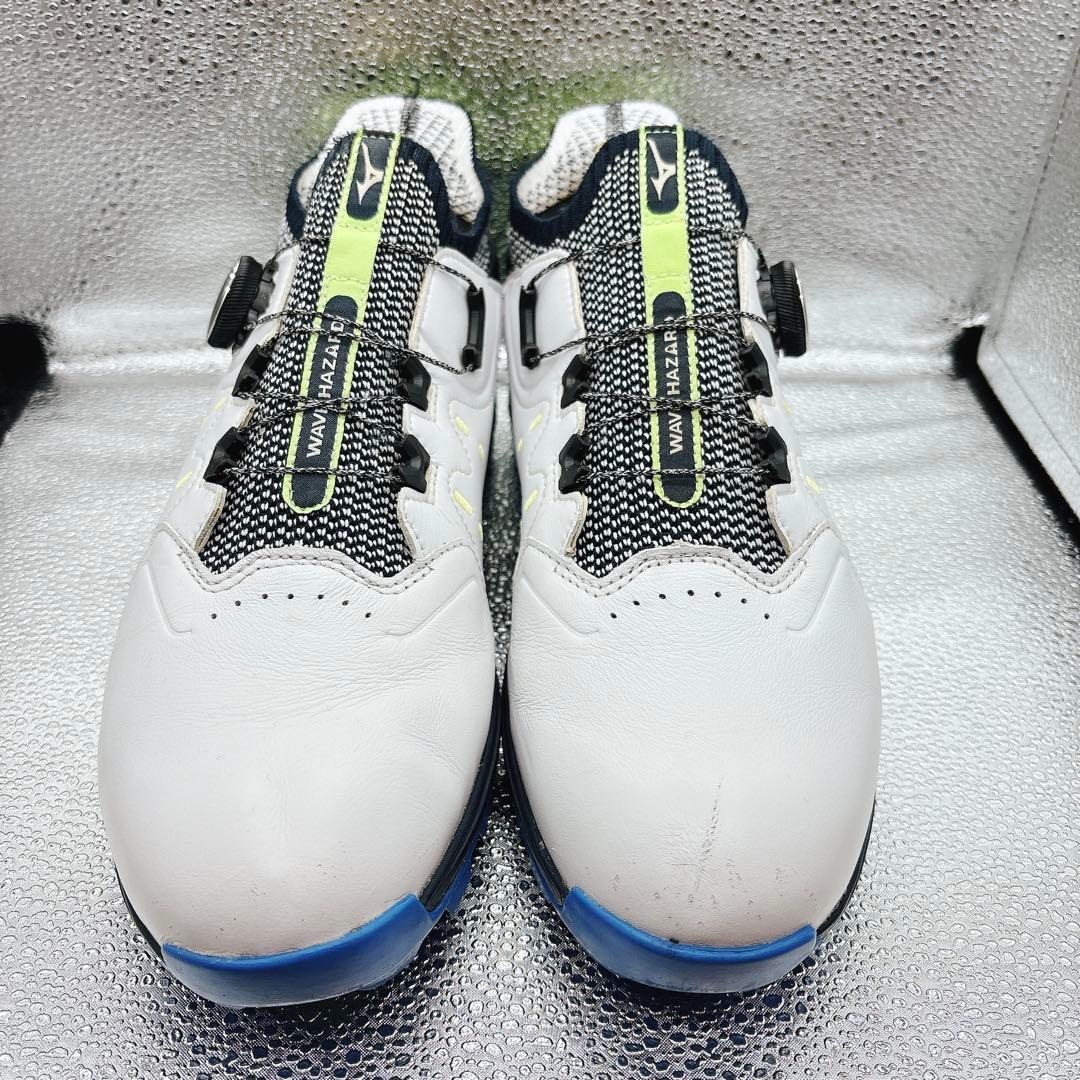 【25.5cm】 ミズノ ウエーブ ハザード プロ ボア ゴルフシューズ 防水