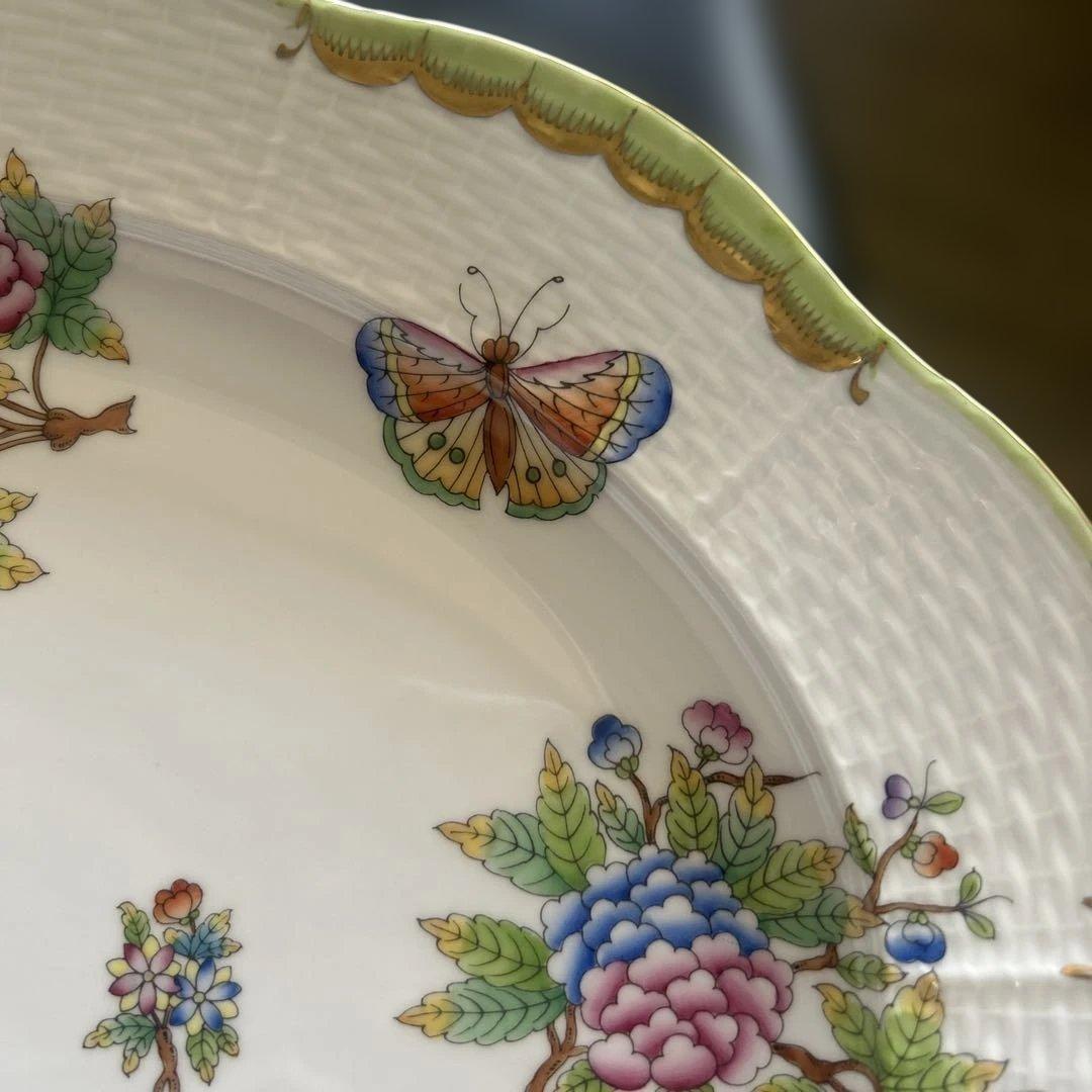 【美品】Herend ヘレンド　ヴィクトリアブーケ　プラター　大皿