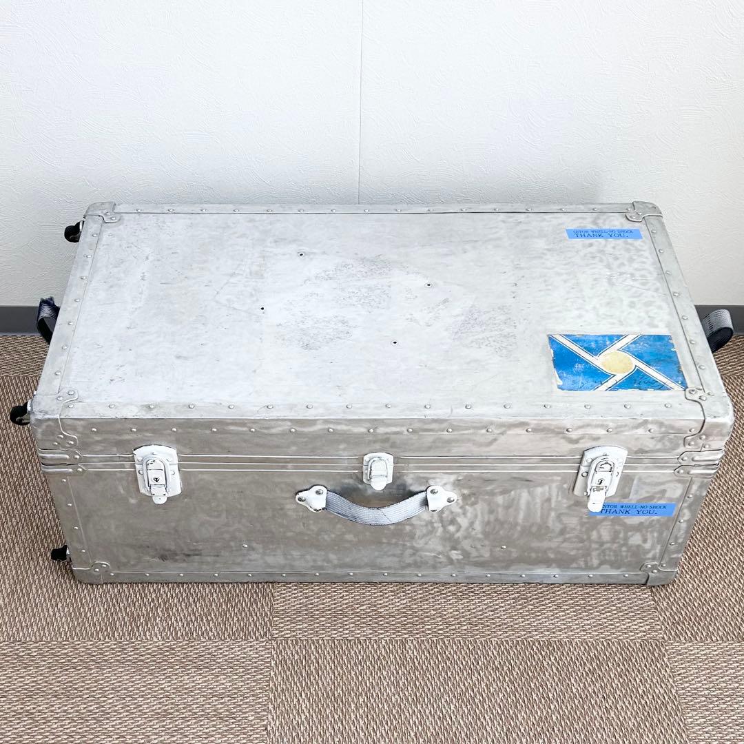 【希少レア】70年代 大型ジュラルミンケース 内張り新品 おしゃれ ヴィンテージ