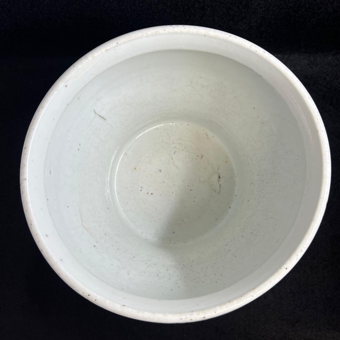 中国清時代　新渡青花雲龍図　水指　木箱付直径20㎝　トサエ東な7-1011☆2F