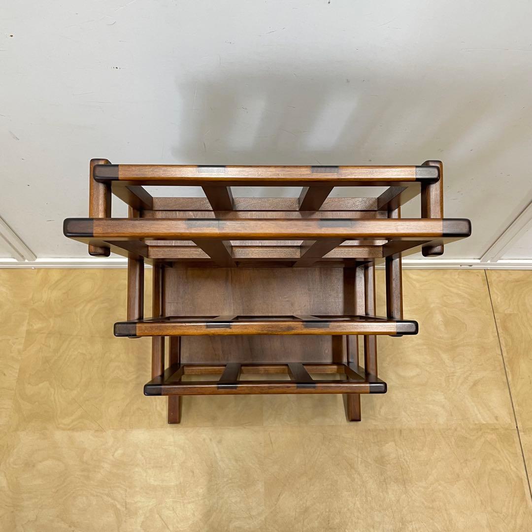 豊岡クラフト ３段マガジンラック ブックスタンド 雑誌立て 本立て 木製 ウッド