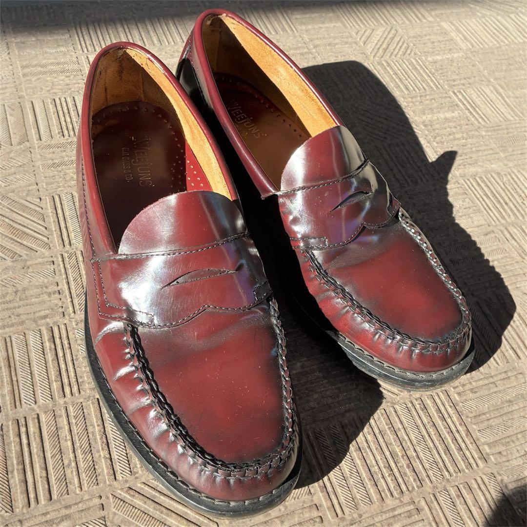 【Vibramソール】G.H.BASS ローファー ワイン 赤茶 7.5