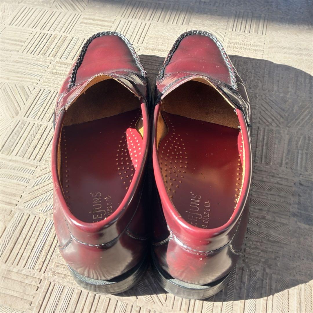 【Vibramソール】G.H.BASS ローファー ワイン 赤茶 7.5