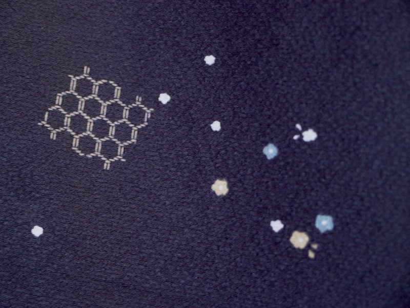 染め小紋（小花、古典文）裄66 正絹